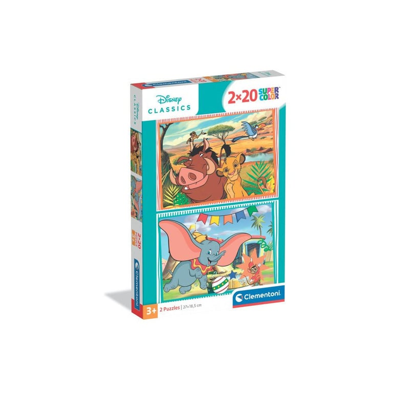 Puzzles 2x20 pièces : Disney Classic Clementoni Puzzles - vue 8