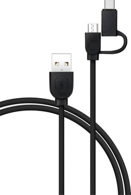 BIG BEN CBL2EN1ACMICB câble USB 1,2 m USB A Micro-USB B Noir