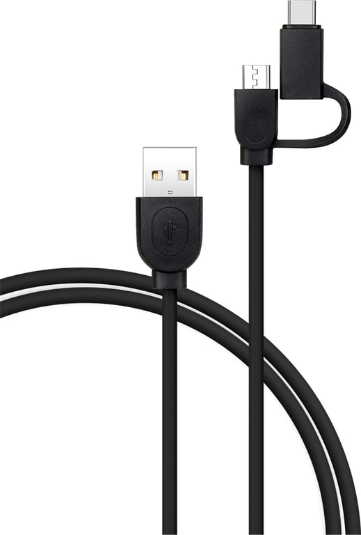 Câble téléphone portable 2 en 1 BigBen Connected USB AMicro USBUSB CLightning - vue 3
