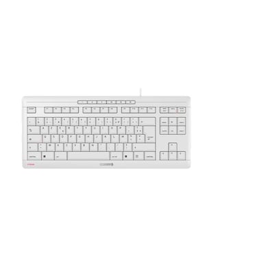 CHERRY STREAM KEYBOARD TKL teclado Universal USB AZERTY Francés Blanco