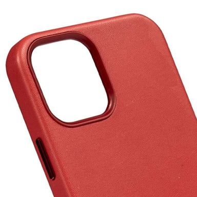 Coque pour iPhone 12 / 12 Pro Motif Essential Cover en Cuir Écologique Rouge
