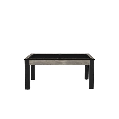 Mesa de billar Florida convertible en mesa de comedor para 6 - Estilo industrial con tapete negro