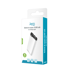 Jaym - Batterie de secours 10.000 mAh premium avec affichage digital - 2 USB-A OUT + 1 USB-C IN / OUT - Blanche