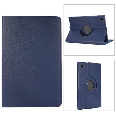 Housse Samsung Galaxy Tab A9 8,7 pouces rotative bleue - Etui Pochette bleu Tab A9 coque protection 360 degrés