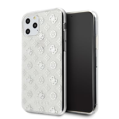Custodia Guess per iPhone 11 Pro Silver 4G Peony Glitter