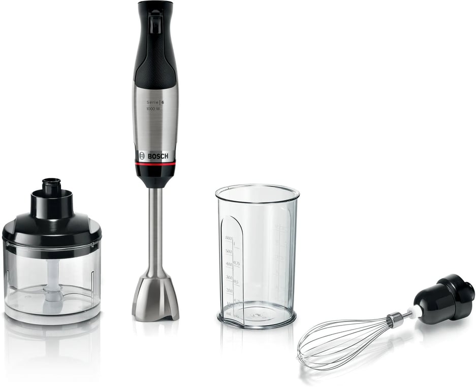 Mixeur Plongeant Bosch MSM6M621 – 1000 W, QuattroBlade Pro, Inox - vue 2