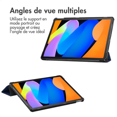 imoshion Coque tablette Trifold pour Lenovo Idea Tab - Bleu foncé