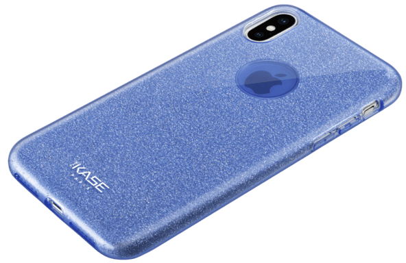 Guscio sottile glitterato per Apple iPhone X/XS, blu