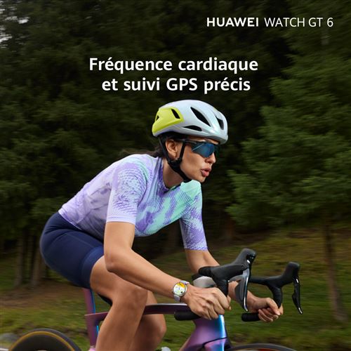 Montre connectée Huawei Watch GT6 46 mm Bluetooth acier inoxydable avec bracelet tissé - vue 6