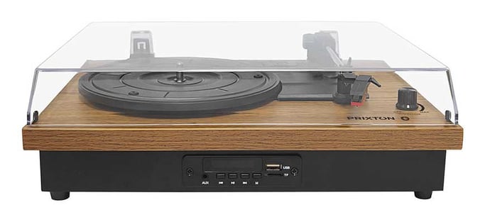 Giradiscos de estudio |Bluetooth | 2 altavoces | USB y tarjeta SD | Radio FM