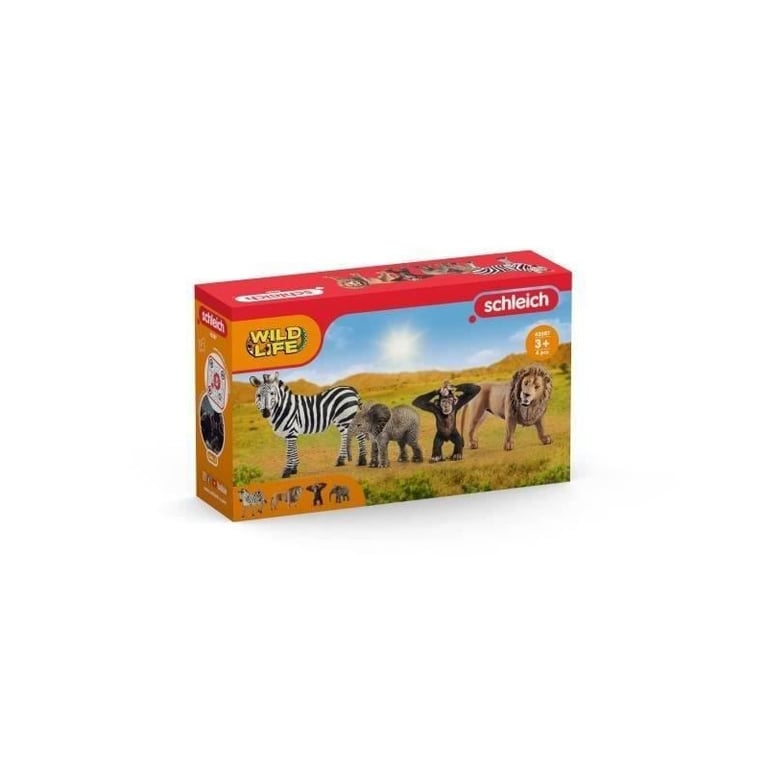 Figurines les animaux d'Afrique jouets pour enfants dès schleich 42387 Wild life - vue 1