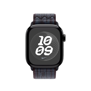 Apple MYJA3ZM/A accesorio inteligente para llevar en el cuerpo Banda Negra, Azul Nylon