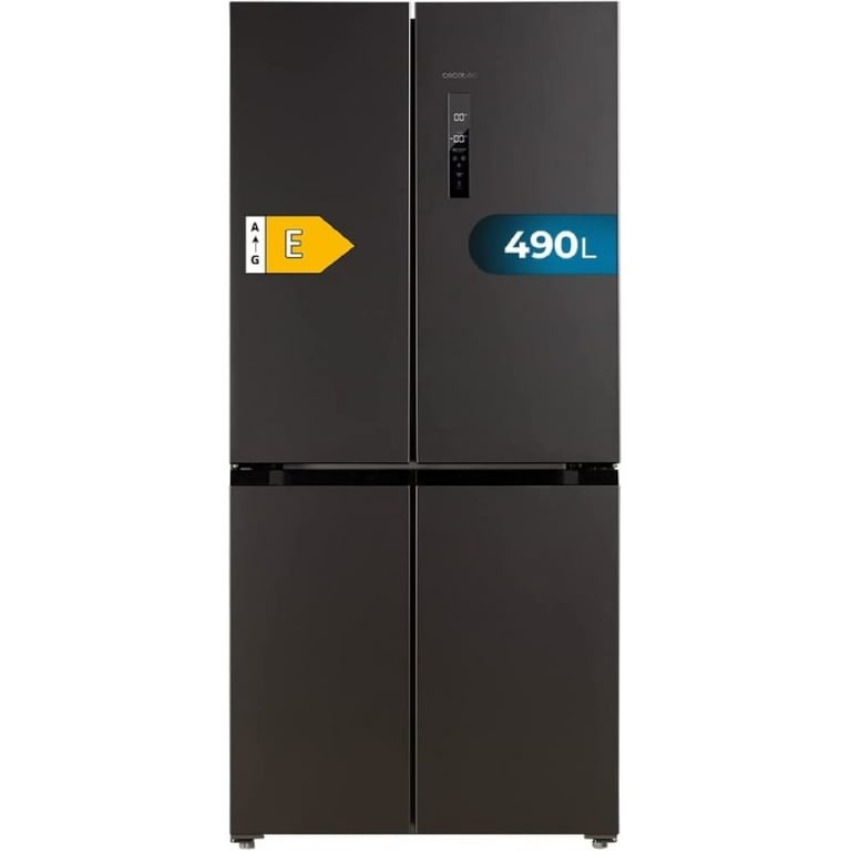 Cecotec American Refrigerator 4 Doors 490 CoolMarket 4D 490 E. 183 cm High 91 cm Wide Low Power Consumption Inverter Plus Engine Fast Cooling and Fast Freezing Total NoFrost