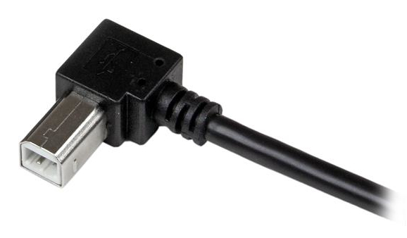 StarTech.com Cable Adaptador USB 3m para Impresora Acodado - 1x USB A Macho - 1x USB B Macho en Ángulo Derecho