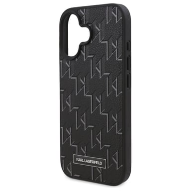 Étui Karl Lagerfeld pour iPhone 16 6.1'' noir étui rigide Hot Stamp Magsafe