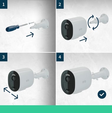 Arlo Go 2 Balle (forme) Caméra de sécurité IP Extérieure 1920 x 1080 pixels Plafond/mur