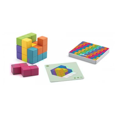Gioco di pazienza in legno Cubissimo - 7 pezzi per un cubo perfetto