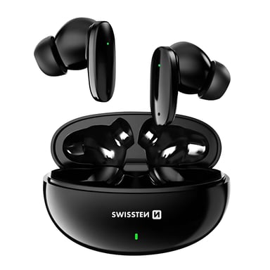 Écouteurs TWS Bluetooth 5.3 Musique et Appels Boitier 230mAh USB-C Noir