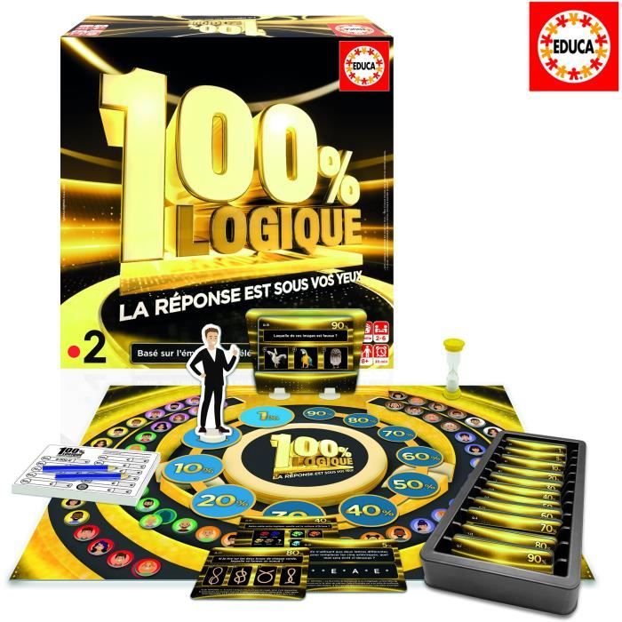Educa 100 pour 100 Logique Jeux de Société Adulte | Jeu de Société 100% Logique Éducatif et Amusant | Basé sur Un Jeu TV | pour Enfants et Adultes | et Plus 20007 - vue 10