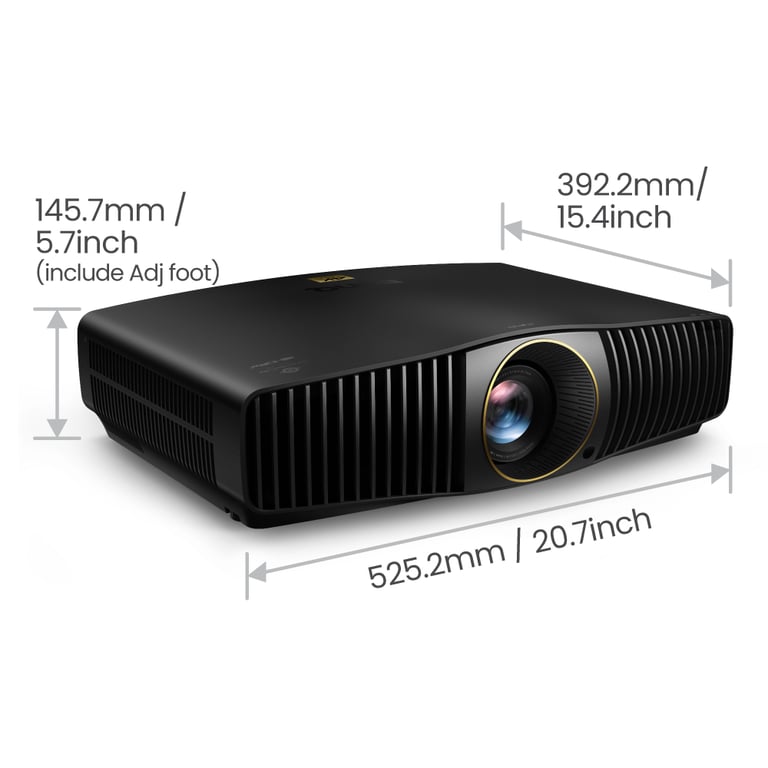 BenQ W5800 Projecteur à focale standard 2600 ANSI lumens DLP UHD 4K 3840x2160 Compatibilité 3D Neuf - vue 2