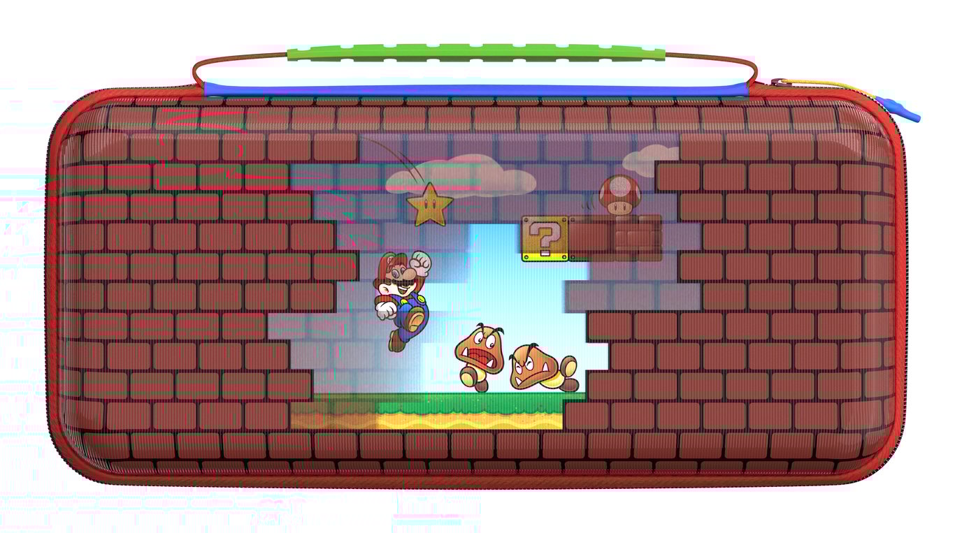 Turtle Beach PlayTrek Étui de voyage Mario Bricks sous licence officielle de Nintendo pour protéger votre Nintendo Switch 2 - Neuf