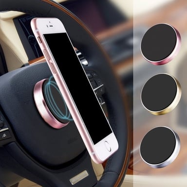 Support Téléphone Voiture Magnétique 360° - Fixation Grille D'aération, Aimant Puissant, Universel