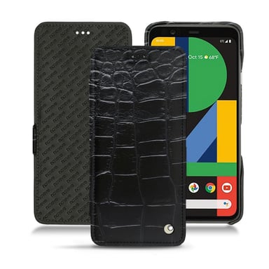 Housse cuir Google Pixel 4 XL - Rabat horizontal - Noir - Cuirs spéciaux