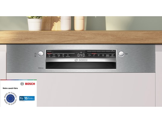 Lave vaisselle semi encastrable BOSCH SMI2HTS02E SER2 13 couverts Induction L60cm 46 dB Acier Brossé - vue 9