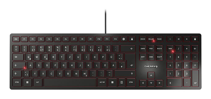 CHERRY KC 6000 Slim clavier Universel USB QWERTZ Allemand Noir - Neuf
