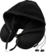 Hoodie Coussin de voyage avec des écouteurs bluetooth intégrés, Noir