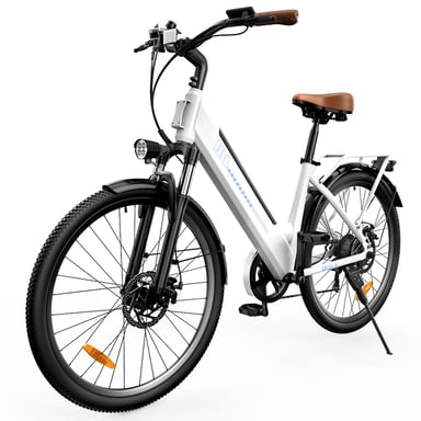 Vélo électrique urbain iScooter Ucitys, batterie 36 V 13 Ah, contrôle via application - Blanc