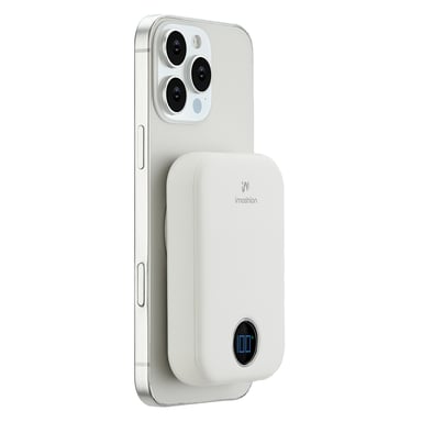 imoshion Batterie externe MagSafe - 10.000 mAh - Batterie externe sans fil - Blanc