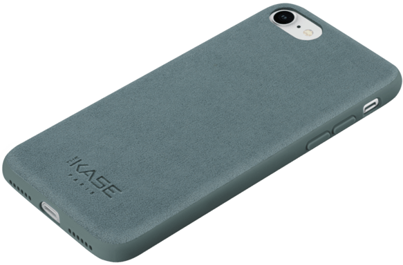 Custodia in pelle scamosciata Alcantara per Apple iPhone 7/8/SE 2020/SE 2022, verde cammeo