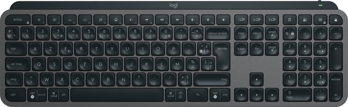 Logitech MX Keys S teclado RF Wireless + Bluetooth AZERTY Francés Grafito