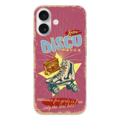 Funda de silicona - Compatible con Apple iPhone 17 - diseño retro disco
