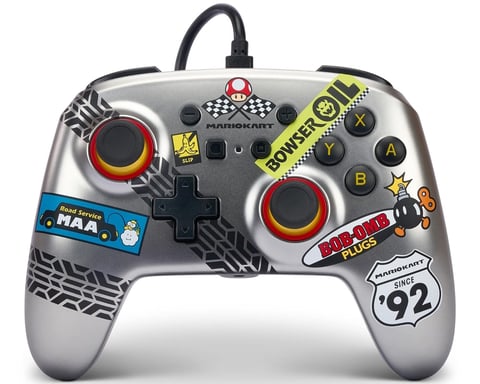 PowerA NSGP0145-01 accessoire de jeux vidéo Noir, Bleu, Orange, Rouge, Argent, Blanc USB Manette de jeu Analogique/Numérique Nintendo Switch