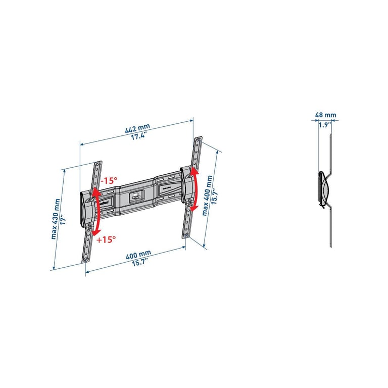 Meliconi Support mural TV ET400 - vue 2