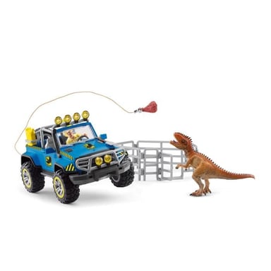 Schleich Voiture tout-terrain avec avant-poste Dino - vue 1