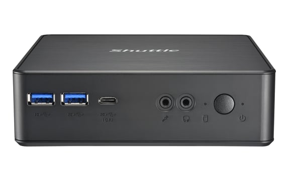 Shuttle XPC Nano PC NC40U, Intel Celeron 7305U, 1x HDMI, 1x DP,1xUSB-C/DP, 6x USB3.2, 1x 2.5'' bay, 2x M.2, 1x LAN, RAID, fonctionnement permanent 24/7, attaches VESA