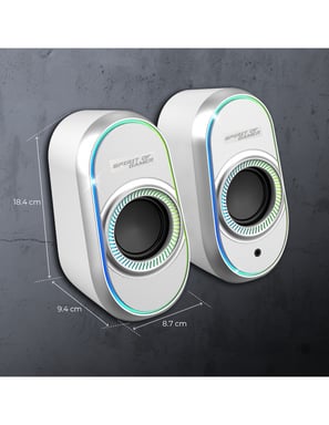 Spirit of Gamer Altavoz 2.0 FANATIC 500 RGB White