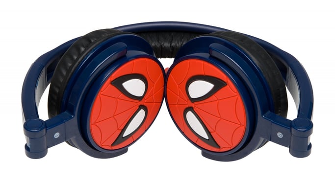 Spiderman Auriculares estéreo plegables y ajustables para niños