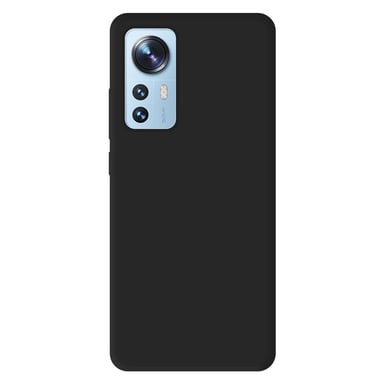 Coque silicone unie compatible Mat Noir Xiaomi Mi 12 Mi 12X