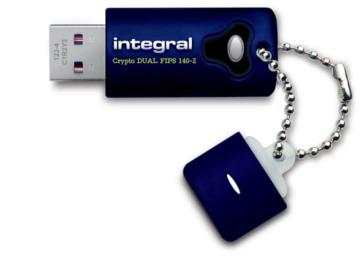 Integral 32 GB Crypto Dual FIPS 140-2 Unità flash USB 3.0 crittografata 32 GB USB Type-A 3.2 Gen 1 (3.1 Gen 1) Blu