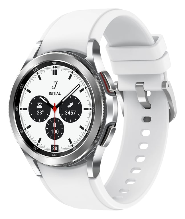 Samsung Galaxy Watch4 Classic 3,05 cm (1.2") OLED 42 mm Numérique 396 x 396  pixels Écran tactile 4G Argent Wifi GPS (satellite) - Samsung