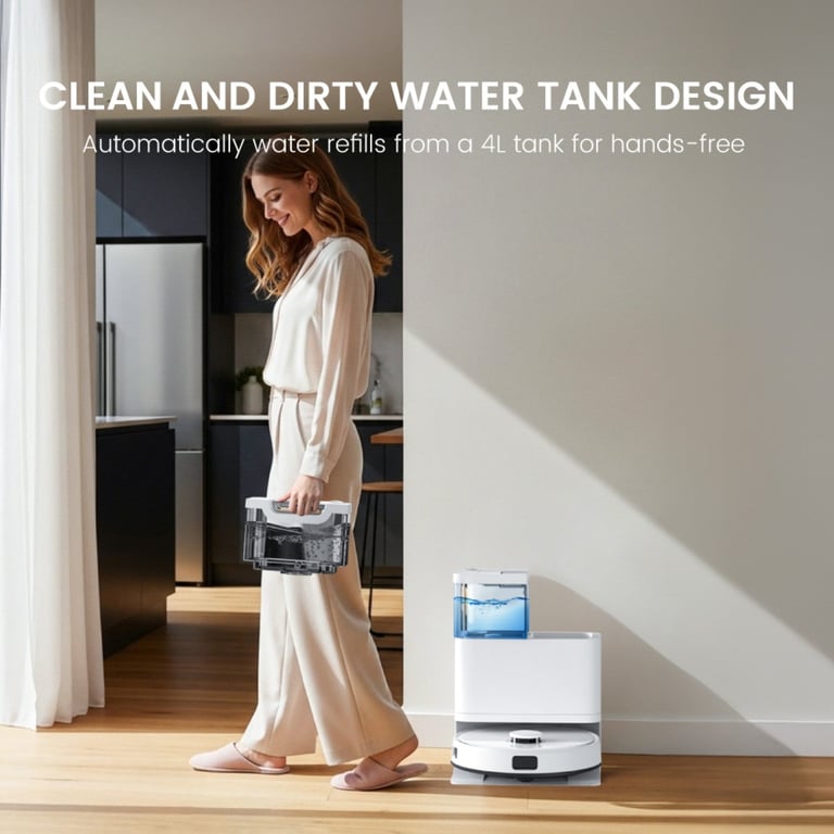 Aspirateur Robot et Laveur Teendow D63s Ultra avec Vidage Automatique Navigation Avancée 10.000 Pa - vue 3