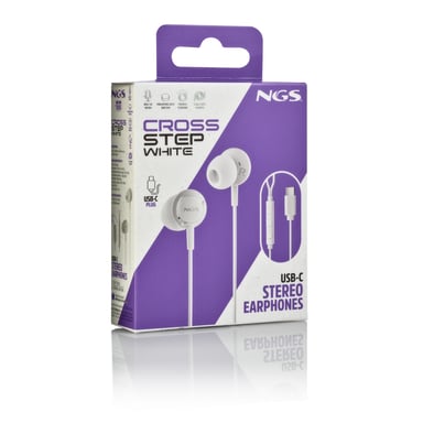 NGS CROSS STEP Casque Avec fil Ecouteurs Appels/Musique USB Type-C Blanc
