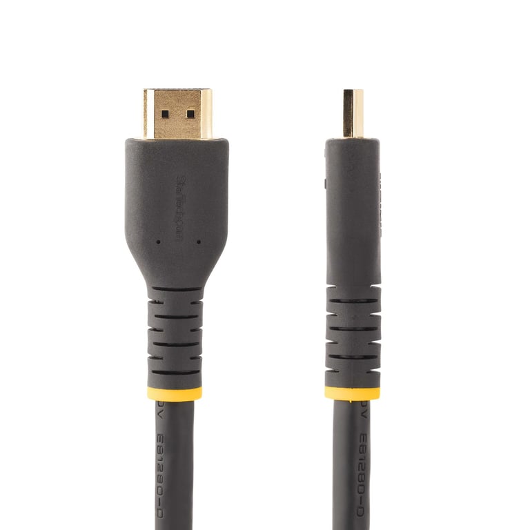 StarTech.com Câble HDMI Actif de 10m avec Ethernet - HDMI 2.0 4K 60Hz UHD - Cordon HDMI Robuste avec Fibre Aramide - Câble HDMI Haute Vitesse Durable - Câble HDMI 2.0 Gros Calibre Noir - vue 3