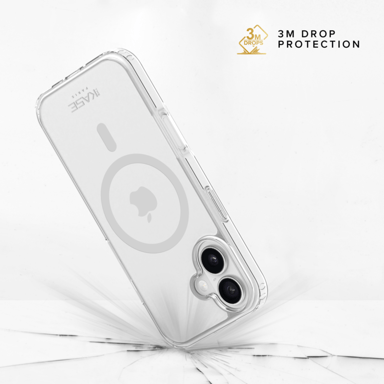 Coque Antibactérienne Antichoc Magnétique Invisible Fabriqué Avec du 75% Plastique Recyclé pour Apple iPhone 17, Transparente
