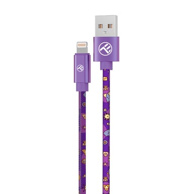 Câble Tellur Graffiti USB vers Lightning, 3A, 1m, violet