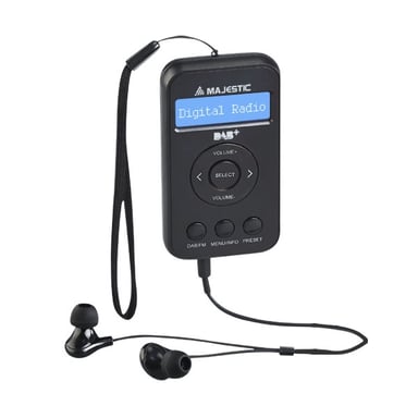 New Majestic RT-196 DAB Personal Digital Negro